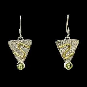 Sterling silver peridot earrings